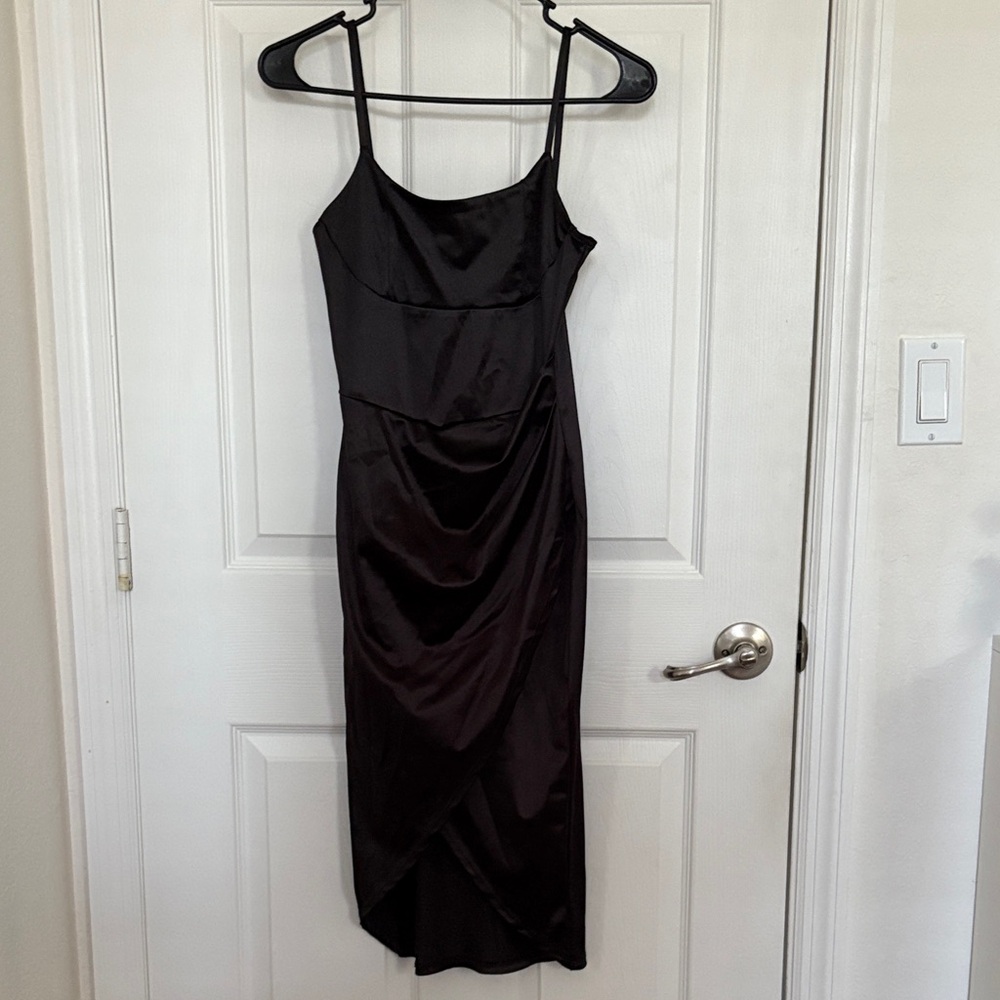 Elegant Black Asymmetrical Dress